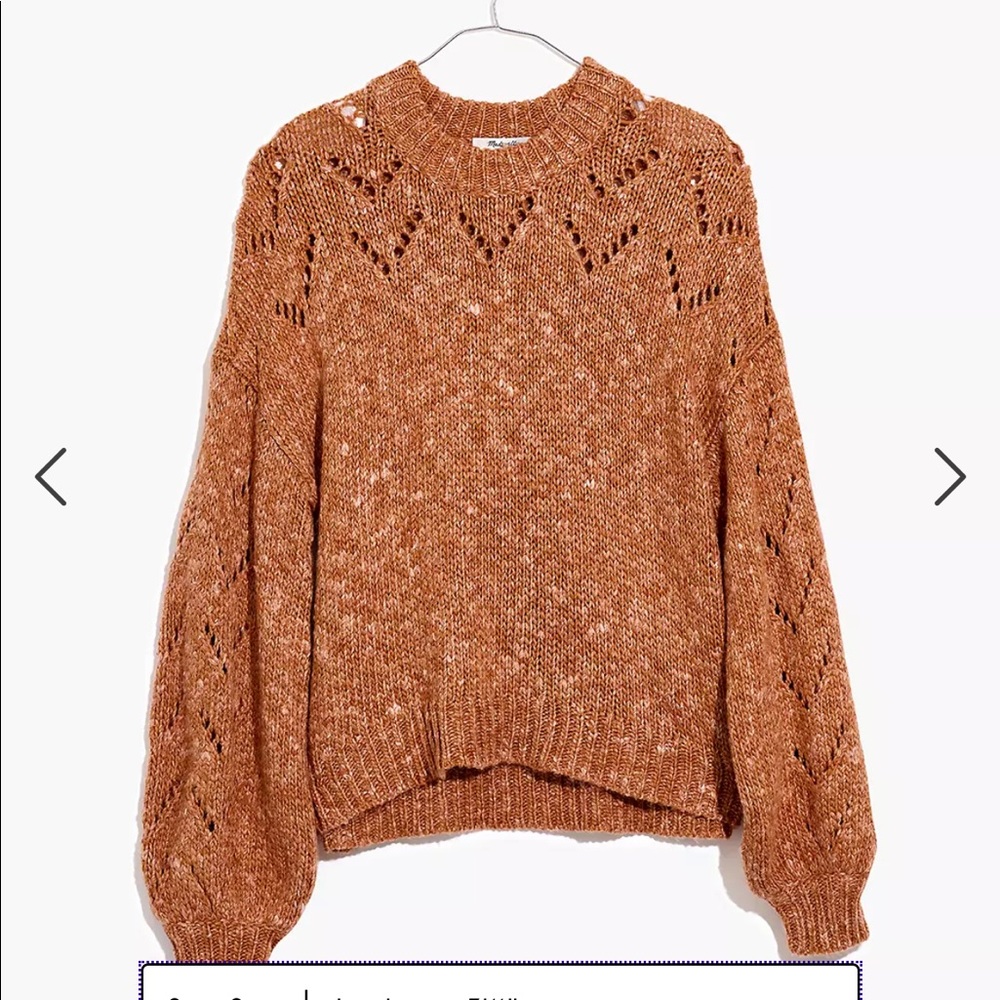 Madewell Bubble Sleeve Pullover Fall Sweater